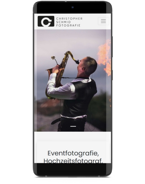 Landingpage für einen Fotografen. Eventfotografie in Thüringen